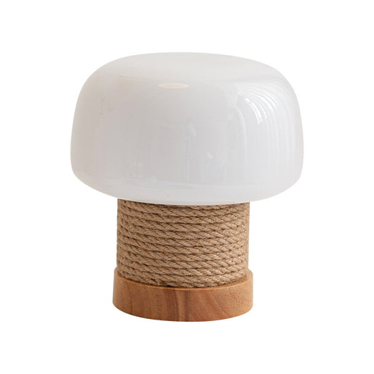 Lámpara de Mesa Setas Crema Estilo Nórdico Escandinavo en Madera - Image 7