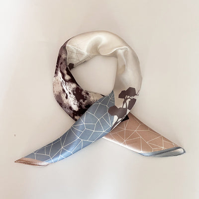 Pañuelo de Seda Cuadrado para Mujer - Diseño Estampado Versátil Primavera Verano - Image 7