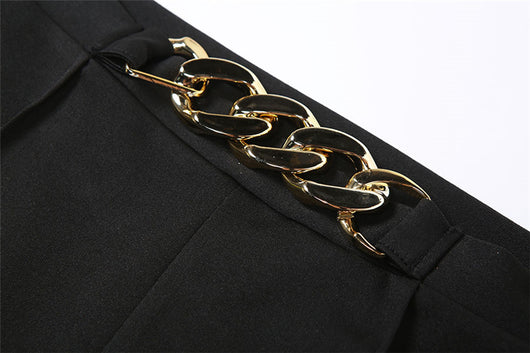 Conjunto de Pantalón Casual Cintura Alta con Top Tubo Encadenado - Image 18