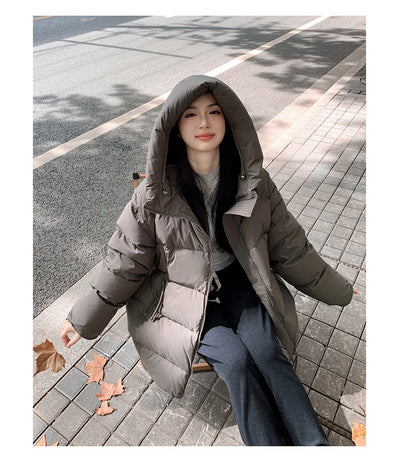 Abrigo Acolchado de Pato Blanco Largo Invierno Diseño Coreano Mujer - Image 33