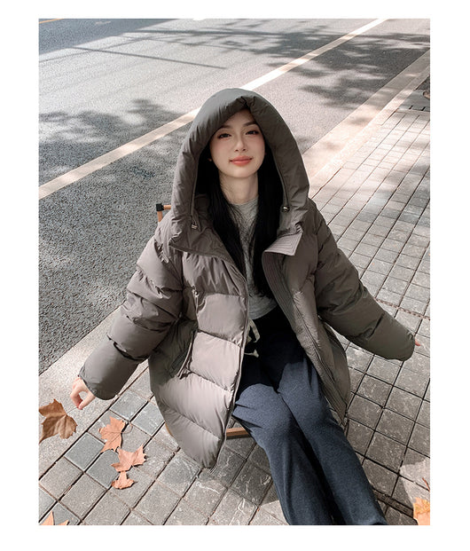 Abrigo Acolchado de Pato Blanco Largo Invierno Diseño Coreano Mujer - Image 33
