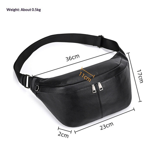 Bolsa de Pecho de Cuero Genuino para Hombre - Grande y Versátil - Image 9