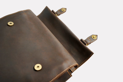 Mochila de Cuero Genuino Artesanal Vintage para Hombre - Image 13