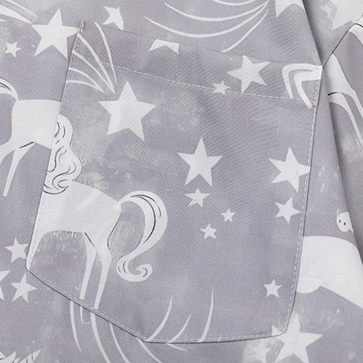 Camisa Estampada con Diseño de Estrellas para Hombre - Image 3