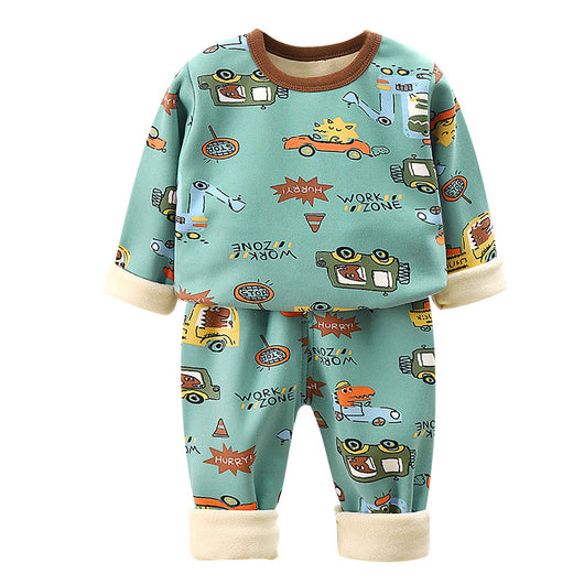 Conjunto de Ropa Térmica Infantil Algodón con Forro Polar Engrosado - Image 16