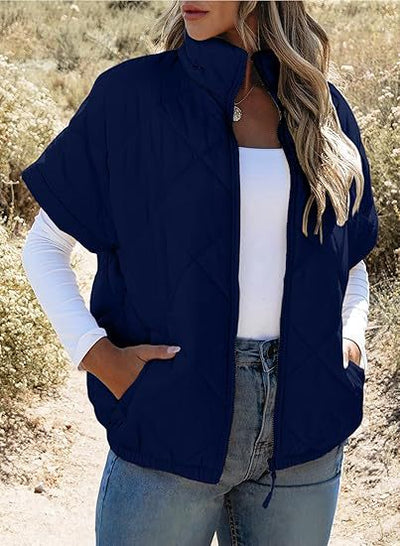 Chaqueta Cálida con Diseño de Diamantes y Bolsillos con Cierre - Image 13