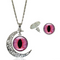 Conjunto de Joyería Ojo de Gema - Collar y Aretes Elegantes de Moda Europea