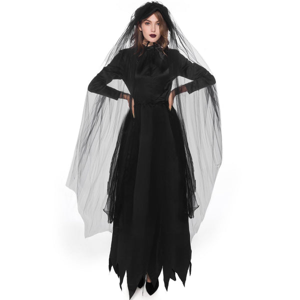 Disfraz de Novia Fantasma Vampiro para Halloween - Traje Cosplay Terrorífico Completo