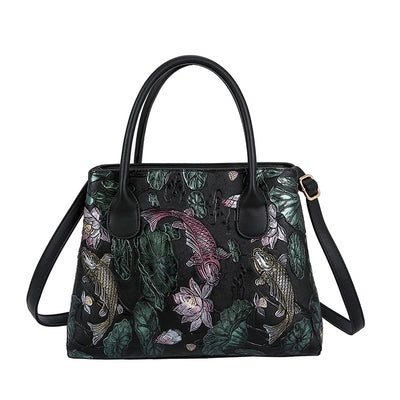 Bolso Retro Pintado a Mano con Relieve Estilo Chino - Image 8