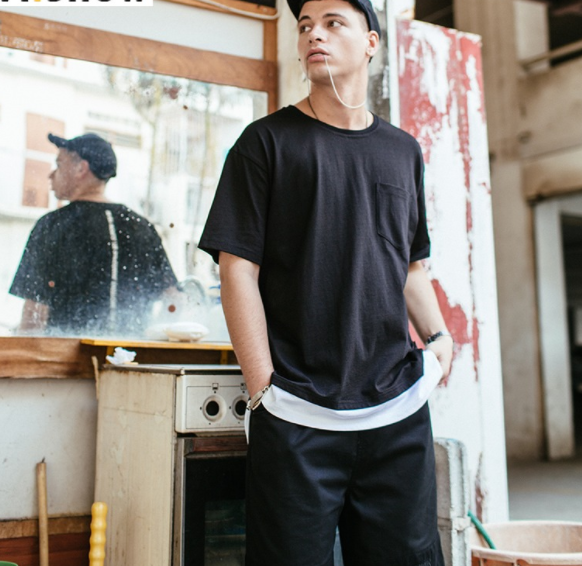 Camiseta Básica de Algodón para Hombre - Estilo Casual Harajuku