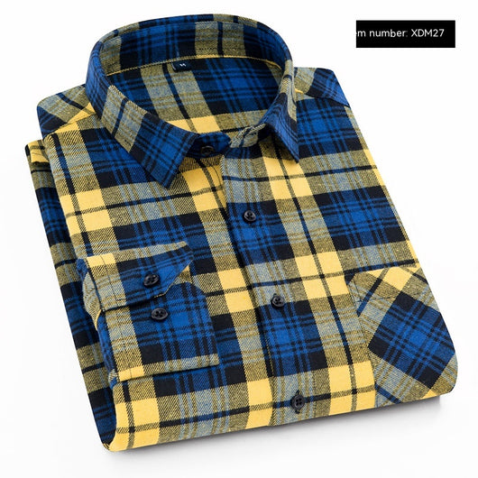 Camisa Flanela Casual de Manga Larga para Hombre - Image 13