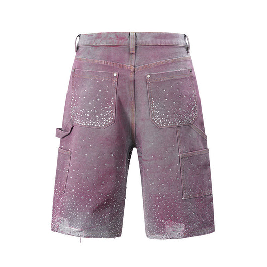 Shorts de Mezclilla Degradado con Teñido Splash Ink - Image 3