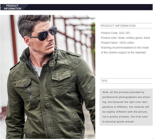 Chaqueta Bomber Táctica Militar Hombre - Estilo Piloto Air Force - Image 6