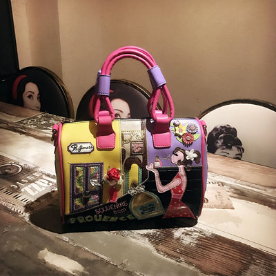 Bolso Boston de Cuero PU para Mujer - Diseño Creativo y Versátil