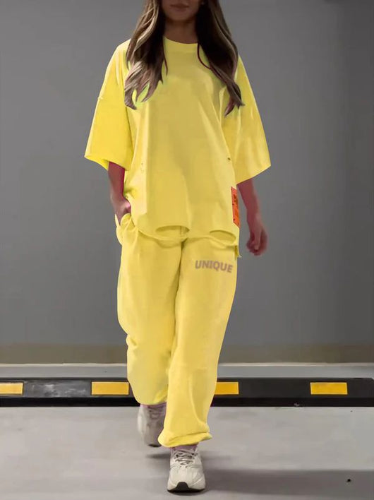 Conjunto de Dos Piezas: Playera Oversized y Pantalón Holgado - Image 9