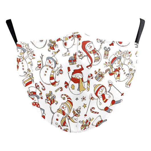 Red Christmas dustproof mask with Santa Claus holding a dollar sign and "Merry Christmas" text. - Image 8
