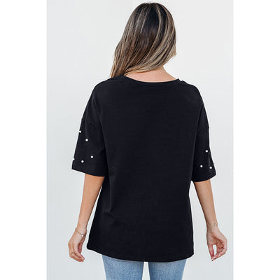Blusa Elegante de Cuello Redondo y Manga Corta - Tendencia Europa y América - Image 5