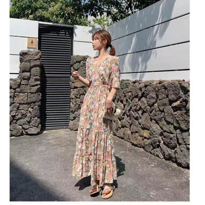 Vestido Largo Floral de Verano para Mujer Talla Grande - Image 4