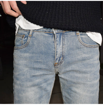 Jeans Vintage Azul Claro Desgastado con Stretch - Image 5