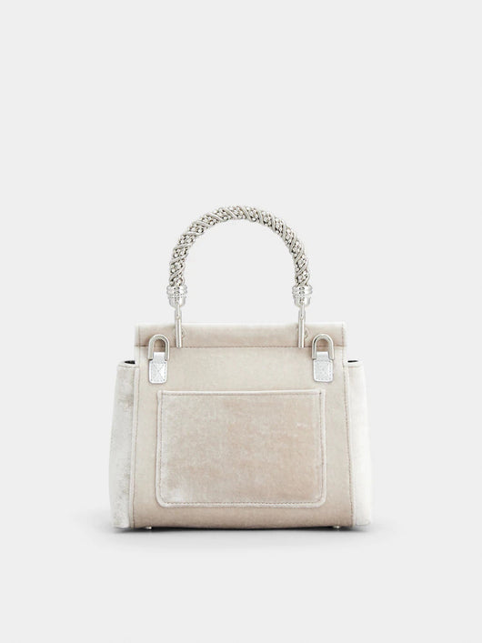Bolso Tote Elegante con Flores de Diamantes y Cristales - Image 12