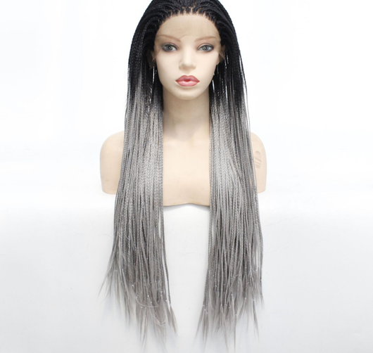 Cinta para Cabeza Trenzada Gris Triple Hebra