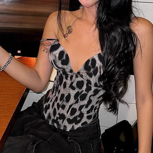 Bolso Bandolera Estampado Leopardo Diseño Exclusivo Escote V - Image 3