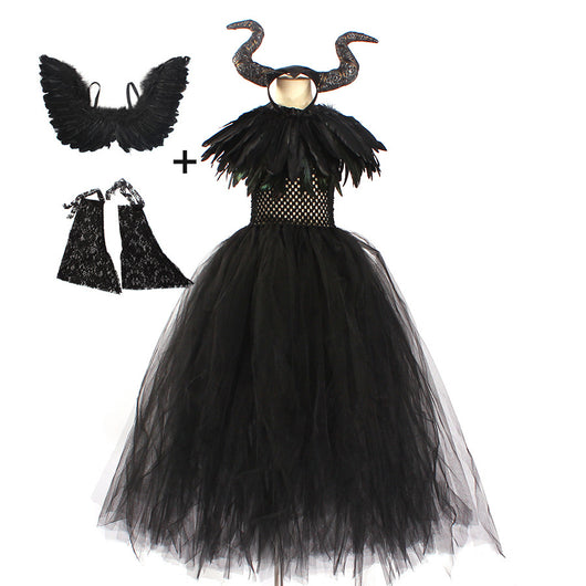 Vestido de Malla Negro para Niñas - Disfraz de Presentación - Image 3