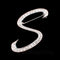English letter brooch with diamonds S