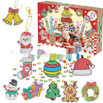 Set de 71 Pegatinas de Mosaico de Diamantes Redondos Temática Navideña - Image 13