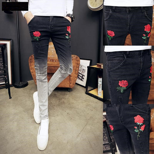 Jeans con Bloques de Color Estampados - Image 3