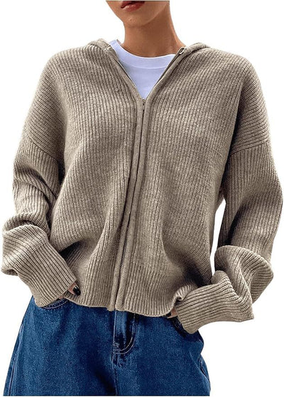 Cardigan Holgado de Punto Grueso con Cierre - Image 15