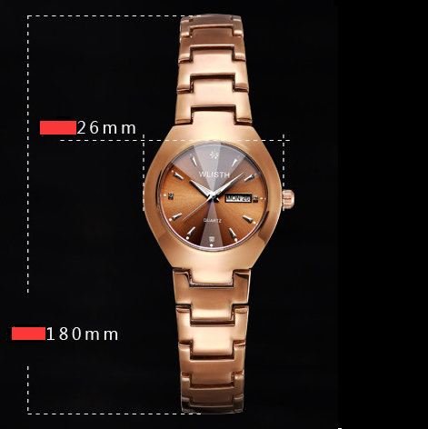 Reloj de Pareja Dorado Luminoso con Correa de Acero Impermeable - Image 9