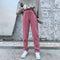 Pantalones Holgados de Cintura Alta con Cordones y Encaje