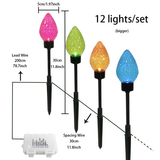 Lámpara Solar Decorativa Navideña con Diseño de Fresa para Jardín - Image 6
