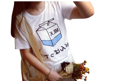 Remera Harajuku Milk Box Japonesa - Image 3