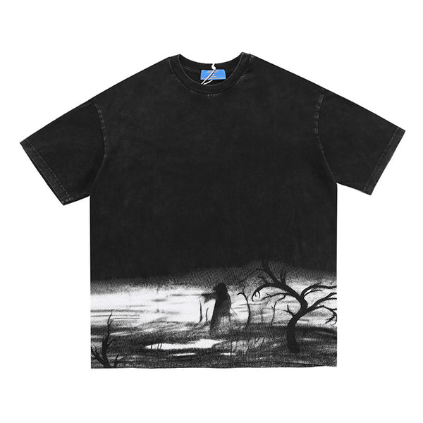Camiseta Suelta de Manga Corta para Verano