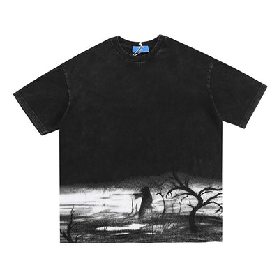 Camiseta Suelta de Manga Corta para Verano