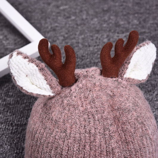 Gorro Infantil de Lana Gruesa con Orejas de Venado - Abrigo Perfecto para Otoño e Invierno - Image 4