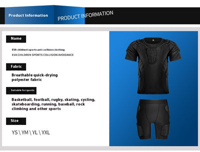 Traje de Protección Anticolisión para Ciclismo y Baloncesto Infantil - Image 28