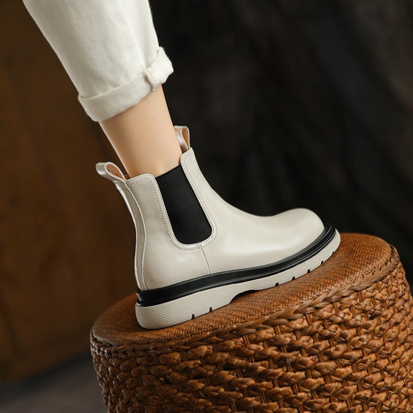 Botas Martin de Suela Gruesa con Elástico Caña Baja