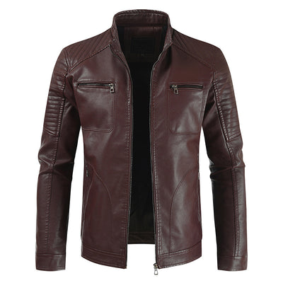Chaqueta de Cuero Casual Joven con Cierre y Bolsillos - Image 12