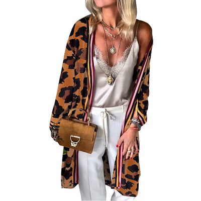 Cardigan Suelto Estampado Leopardo para Mujer - Versátil y Moderno - Image 8