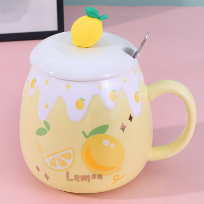 Taza de Cerámica Kawaii con Tapa y Cuchara - Image 7