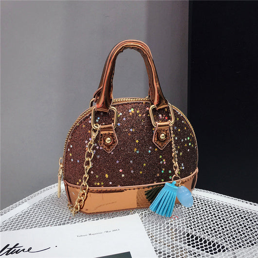 Bolso Mini Tipo Concha con Lentejuelas Brillantes - Image 8