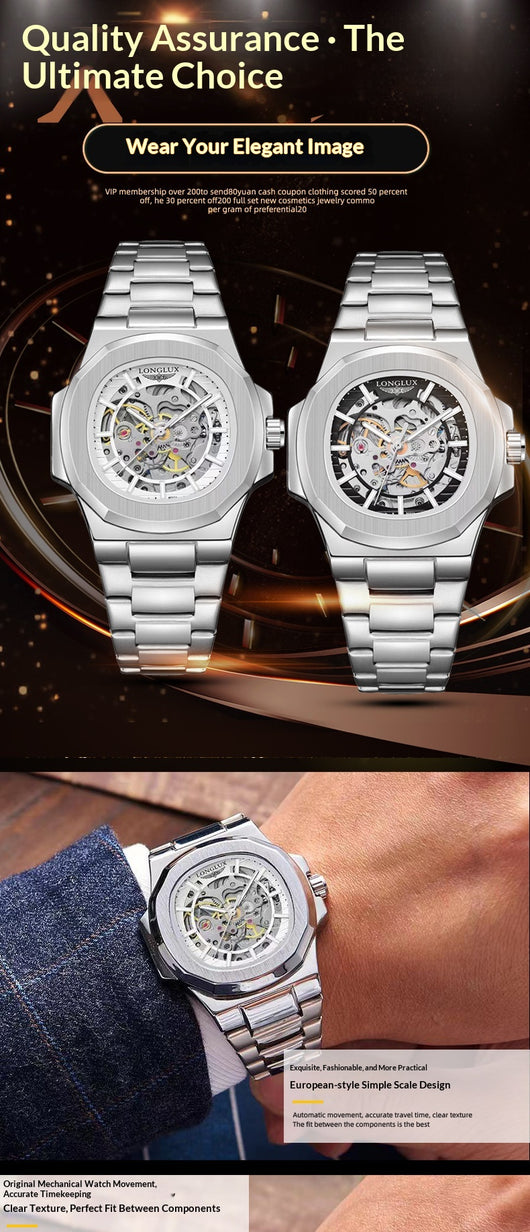 Reloj Automático Empresarial con Esfera Luminosa - Image 14
