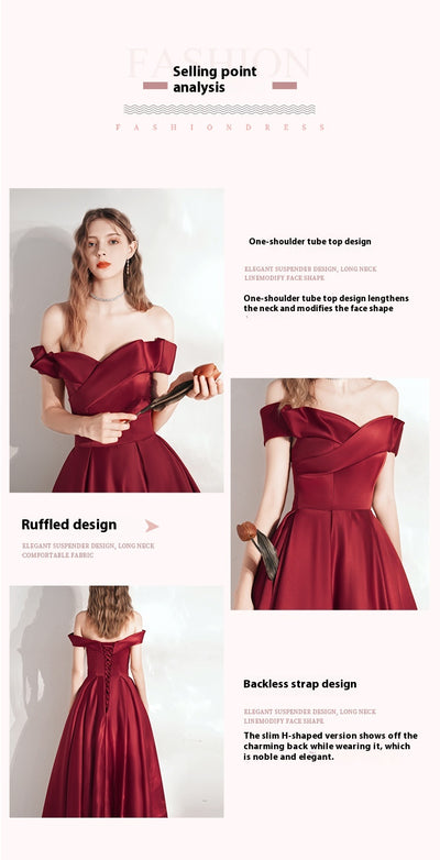 Vestido de Satén Rojo Elegante para Cena y Eventos Formales - Image 8