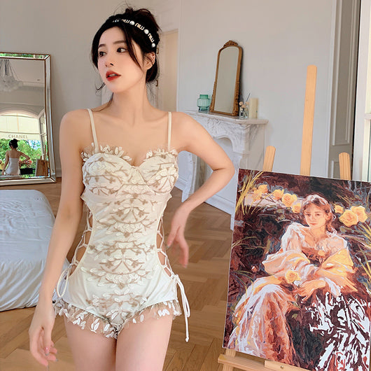 Traje de Baño Coreano de Una Pieza con Cintura Hueca Sexy - Image 3
