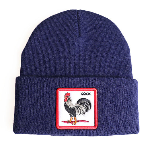 Gorro de Lana Tejido con Bordados de Animales para Invierno - Image 7