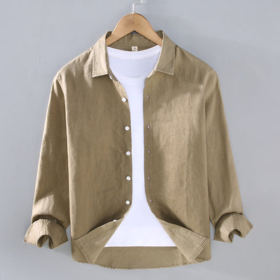 Camisa de Lino Puro para Hombre - Estilo Versátil Moderno - Image 8
