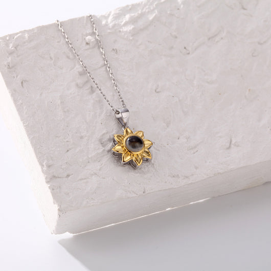 Collar Proyector de Girasol en Plata S925 para Mujer - Image 4